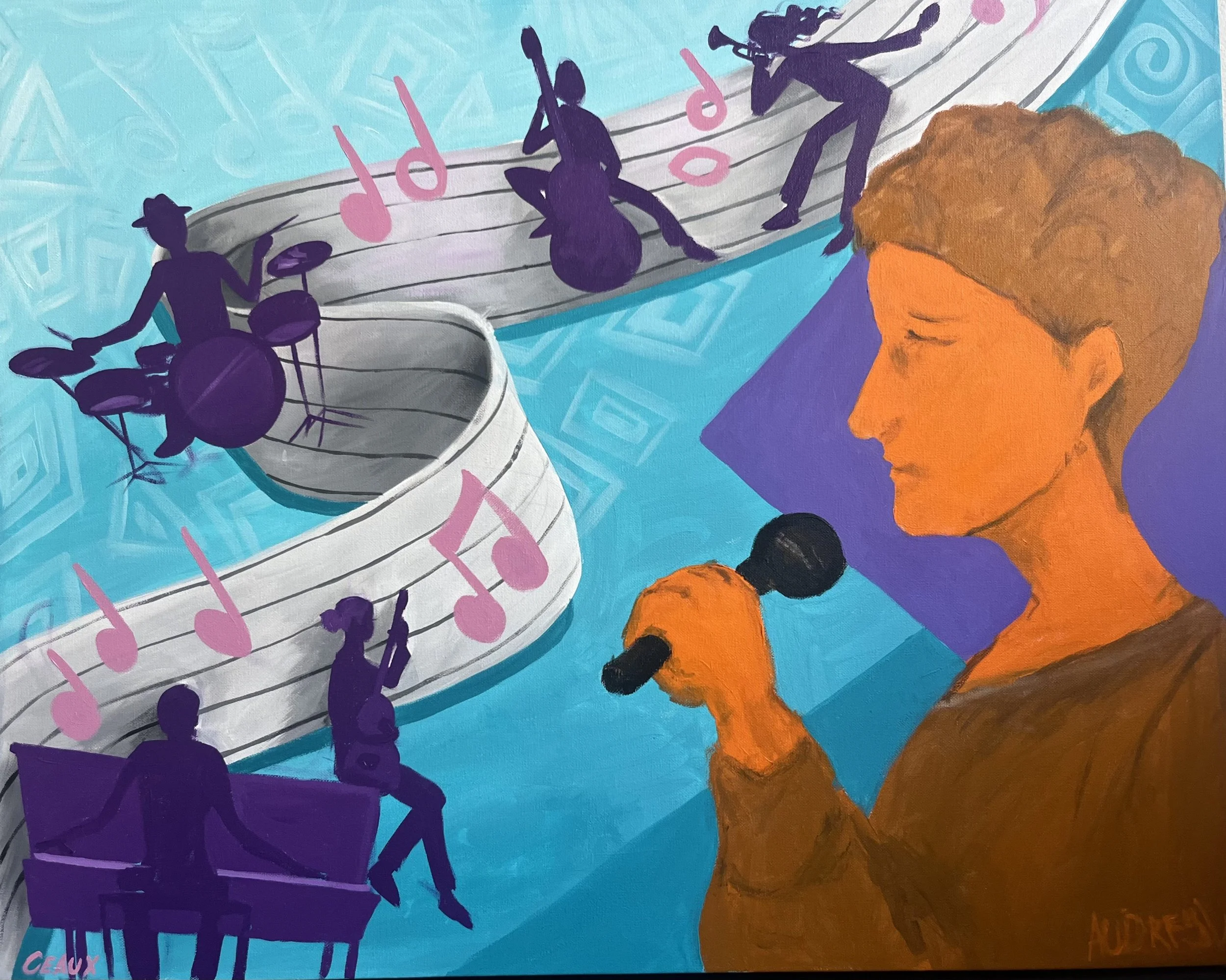  Ceaux and Student Artist Audrey Watkins, 2025, 30×24 