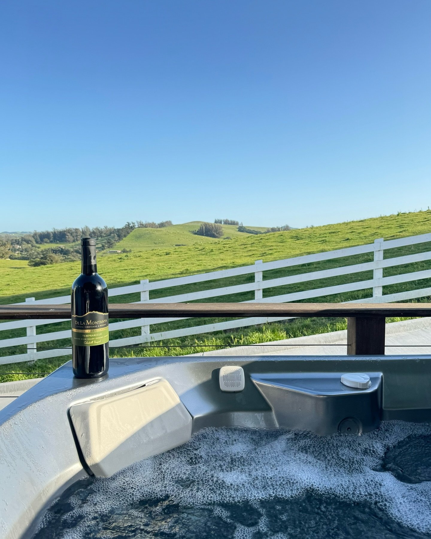 What a stunning view! 😍&hellip; Oh and the scenery is pretty great too! 
-
@cristinalaluxe enjoying some R&amp;R with a bottle of our 2021 Calendrelli Vineyard Tempranillo and a beautiful landscape 🌷
-
#winery #wine #winelover #tempranillo #sonomaw