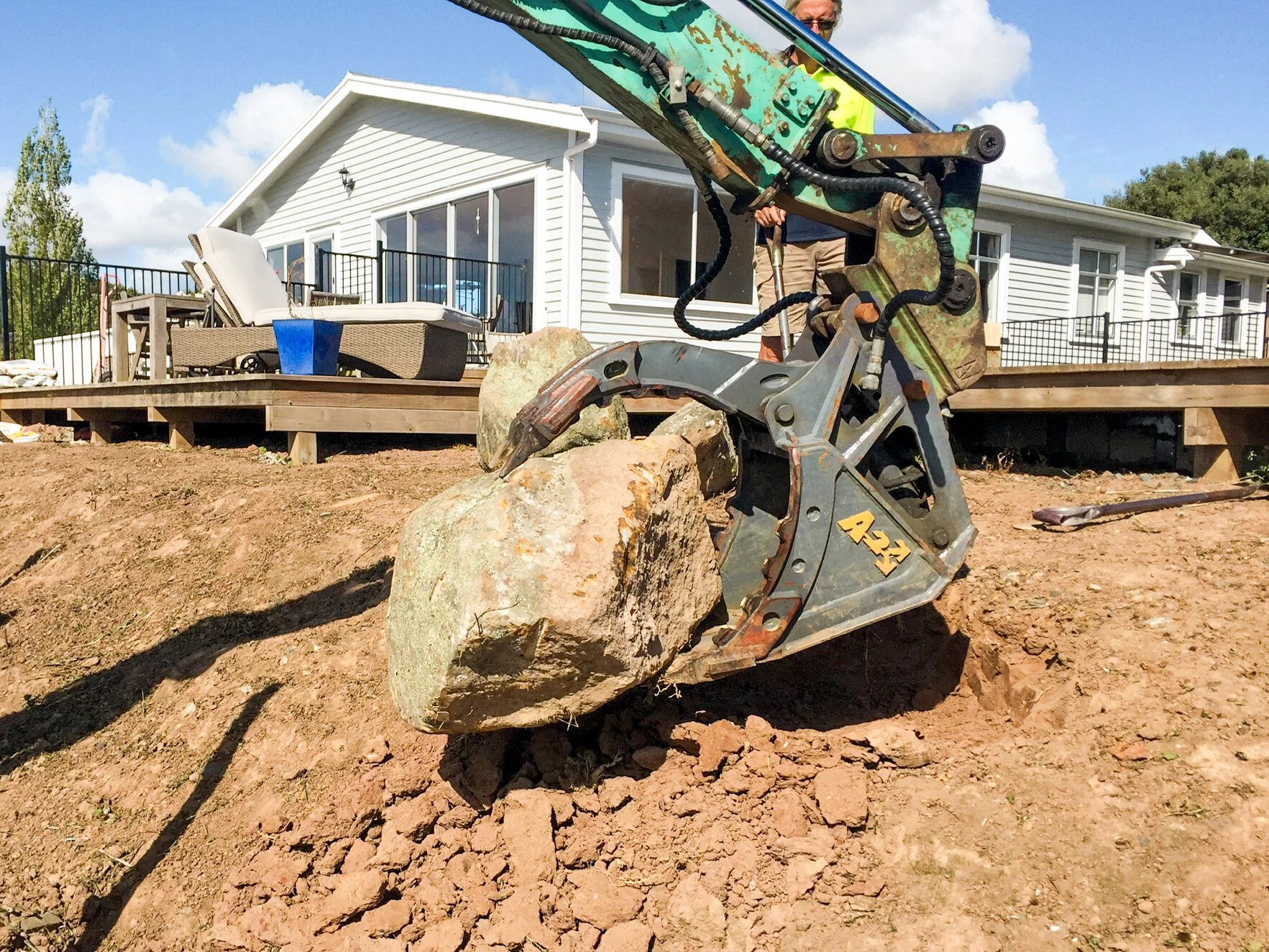 Rock placement and planting