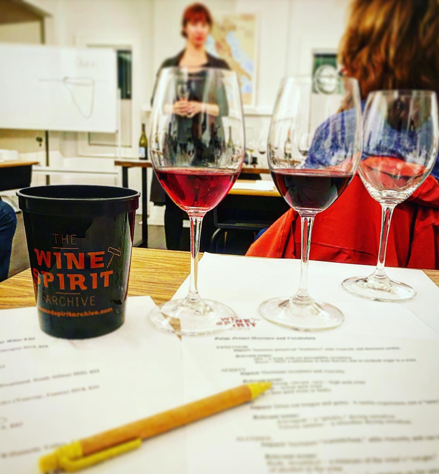 Furthering my 🍷 education! Thank you @thewineandspiritarchive and @drinkwithdeeds for the great class!!! 🙌🏻🤓