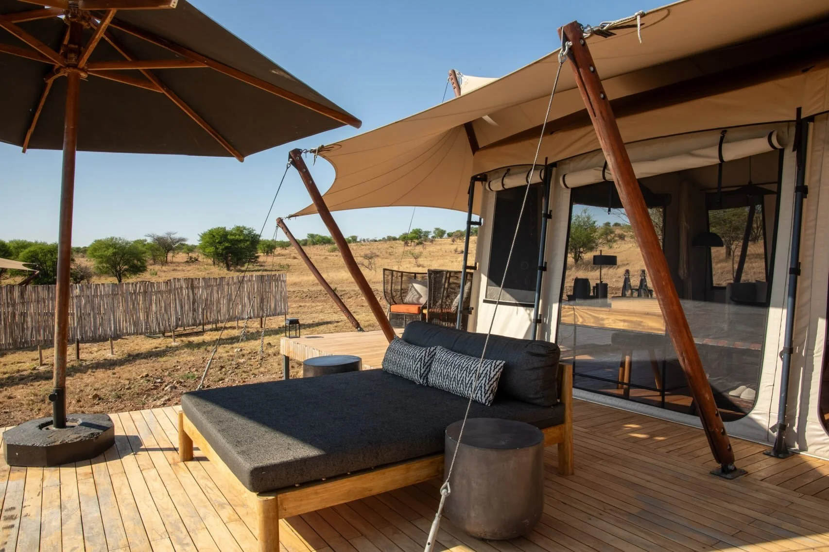 The Nature Tents @sisiniserengeti offer a different take on staying in the heart of the Serengeti.

Canvas walls, warm timber, woven textures and wide private decks give them a relaxed, understated character. There&rsquo;s plenty of comfort, with ind