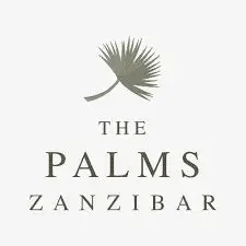 Logo of The Palms Zanzibar featuring a stylized palm leaf above the text