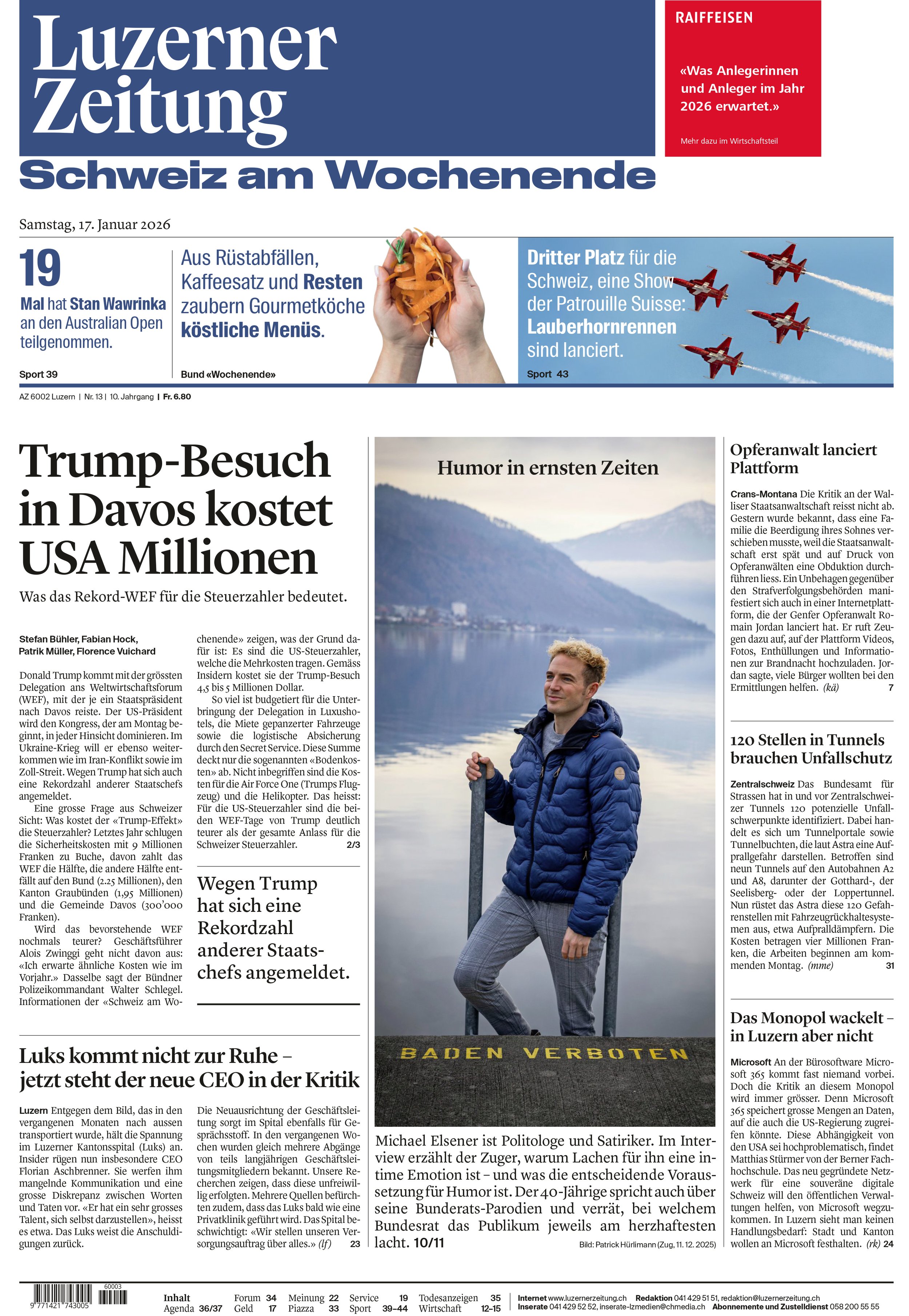  Schweiz am Wochenende, 17.01.2025 