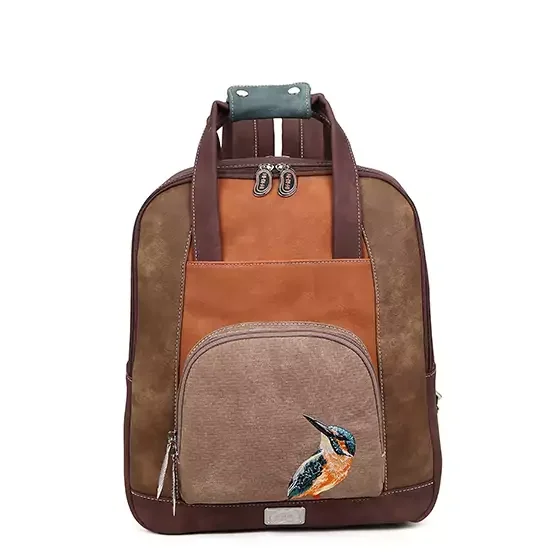 HI-DI-HI Handtas-Rugtas Passage Cognac-Brown