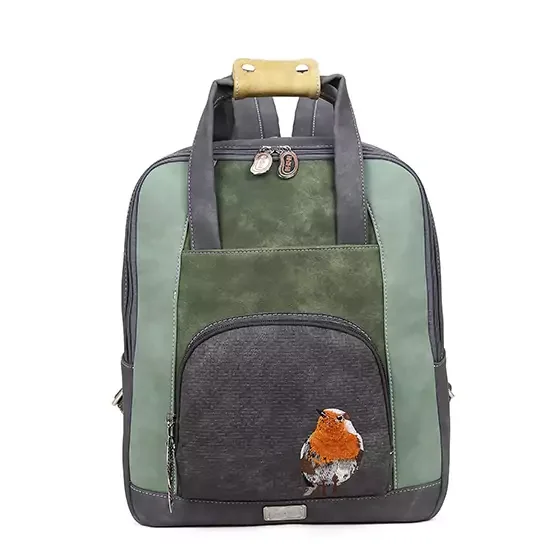 HI-DI-HI Handtas-Rugtas Passage Donker Groen-Donker Grijs