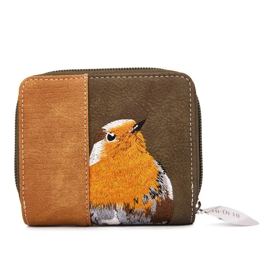 HI-DI-HI Portemonnee Little Magpie Groen-Beige