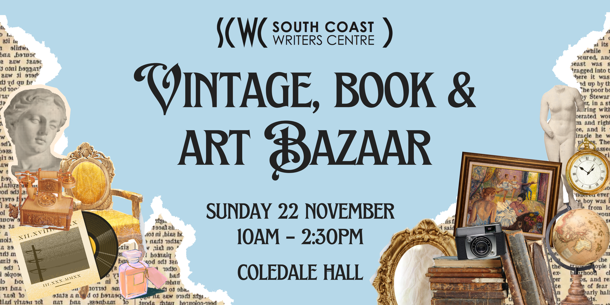 Vintage, Book & Art Bazaar banner