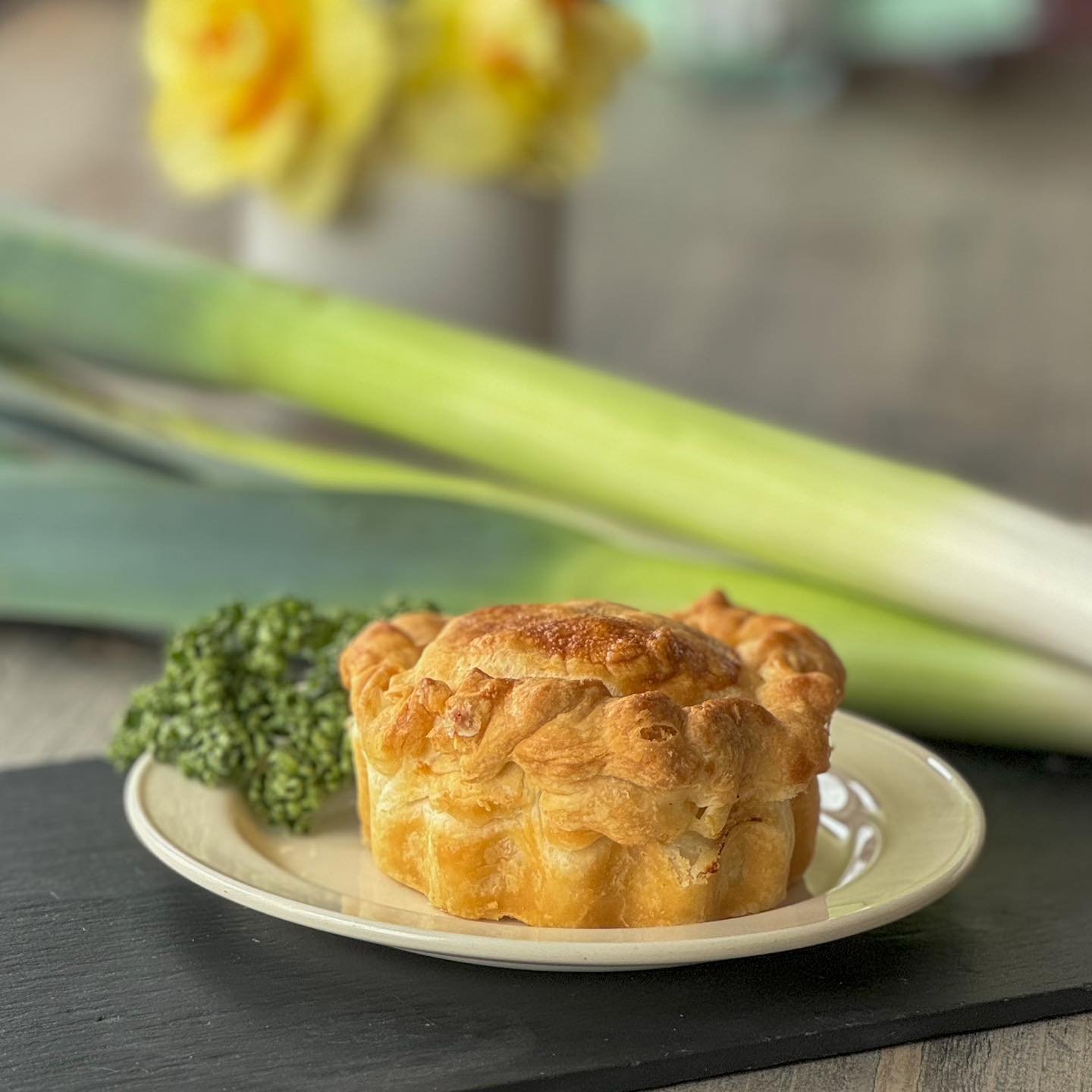 Pick up one of our Chicken Leek &amp; Bacon pies before they&rsquo;re gone!