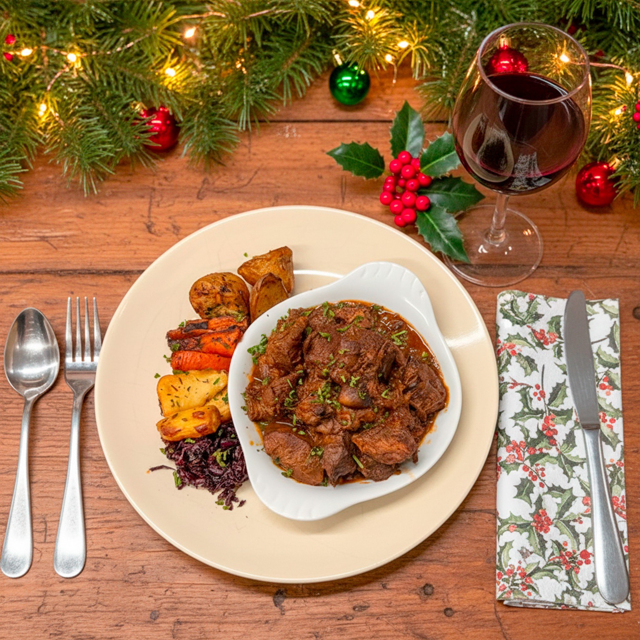 Our Christmas special is here and it&rsquo;s a real winter warmer.

Enjoy our Venison Casserole with roast potatoes and roasted vegetables, made using Finzean Estate venison and slow-cooked for rich, comforting flavour. Served with crispy roast potat