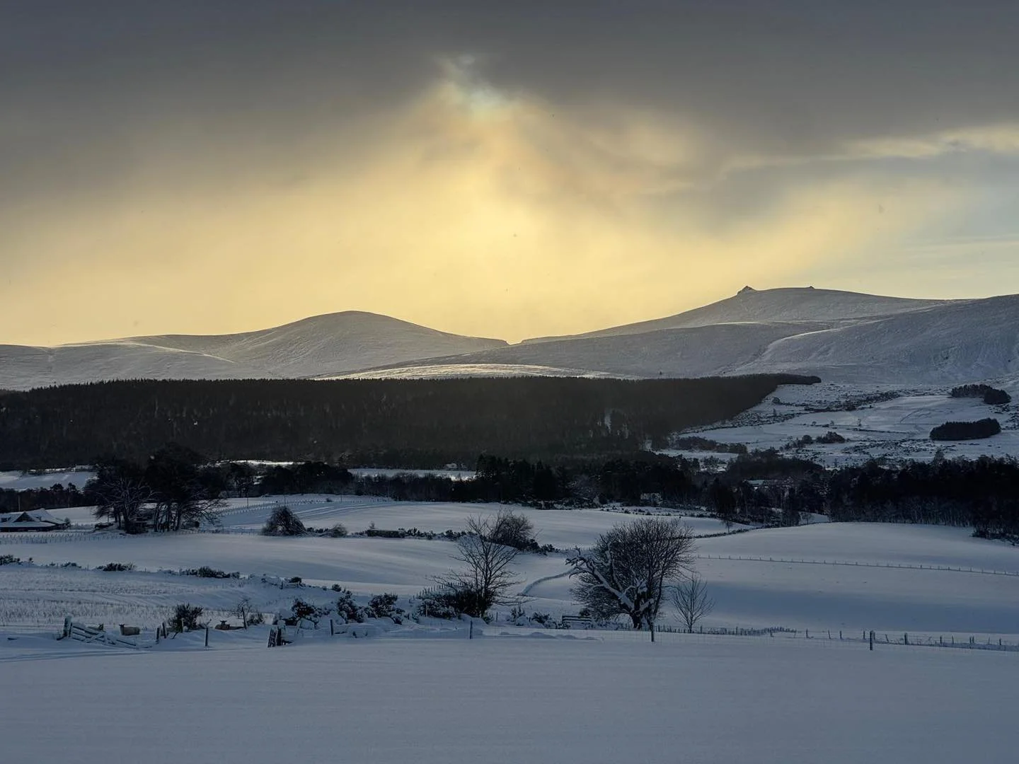 We are open today for basic shopping. We currently have fresh bread and scones baked and a new delivery of milk and vegetables. 

However whilst it does look very beautiful, the roads aren&rsquo;t good around the Farmshop so if you aren&rsquo;t able 