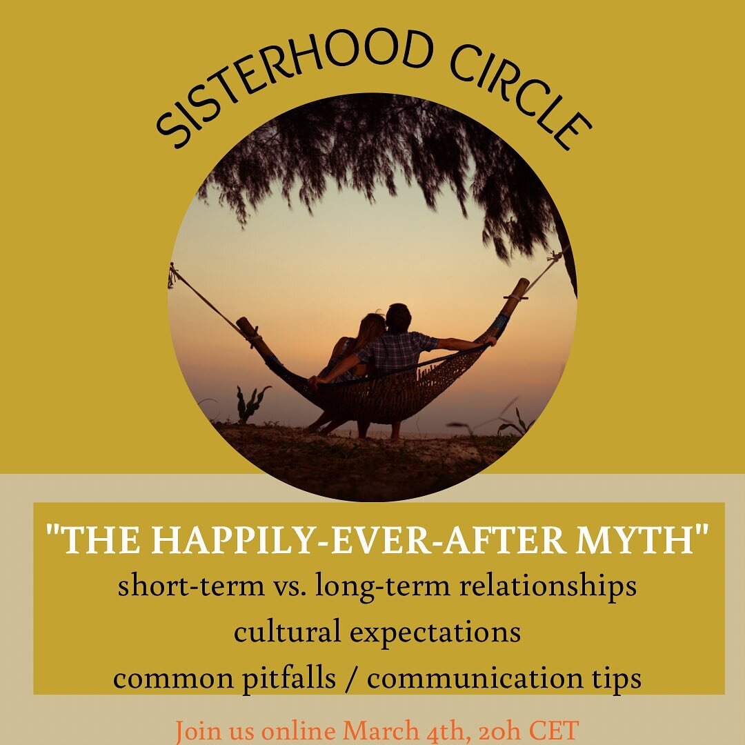 Sisterhood Circle #2 coming up next Thursday, March 4th! 
Sharon and I are offering this free online gathering for women to have a place to talk openly and have candid answers to their questions. 
🙌🏼
This week we&rsquo;re focusing on the Happily-Ev