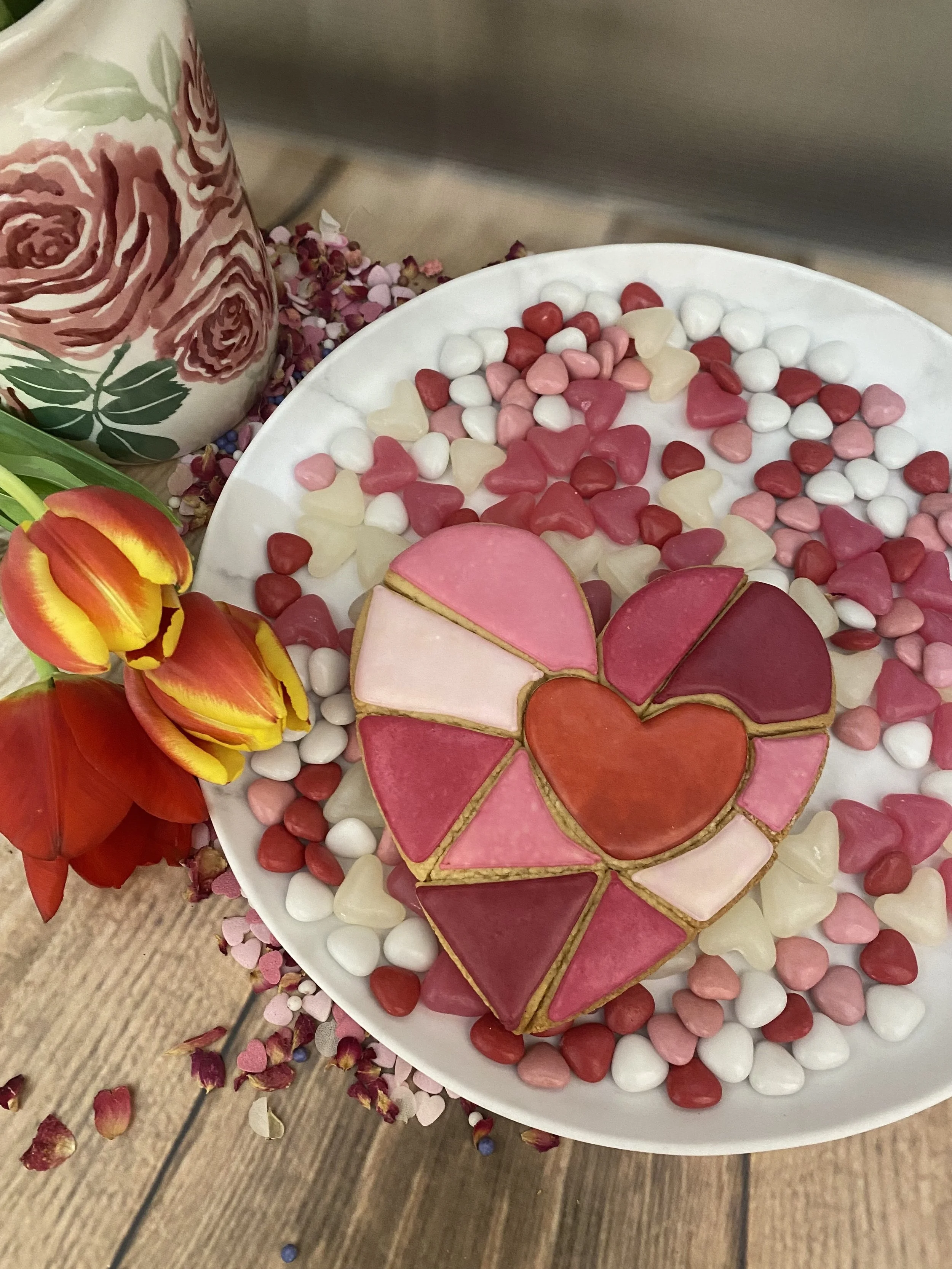 Valentines Day Heart Puzzle Cookies