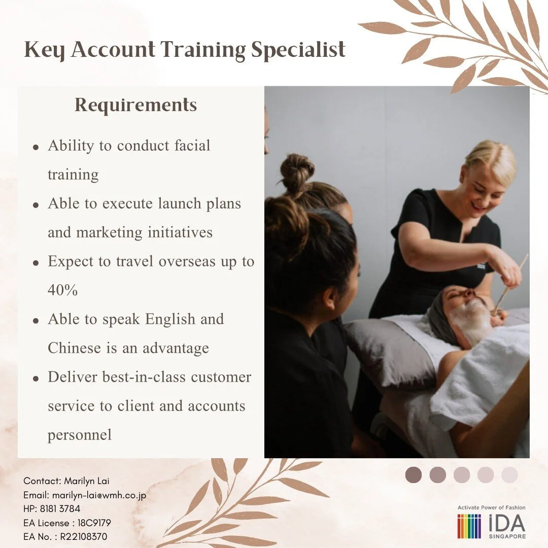 Looking for a role that’ll excite and challenge you? We’re looking for a Key Account Training Specialist that specialises in event creation, beauty and skincare with a love for training others the art of a good facial! 
If you’re i