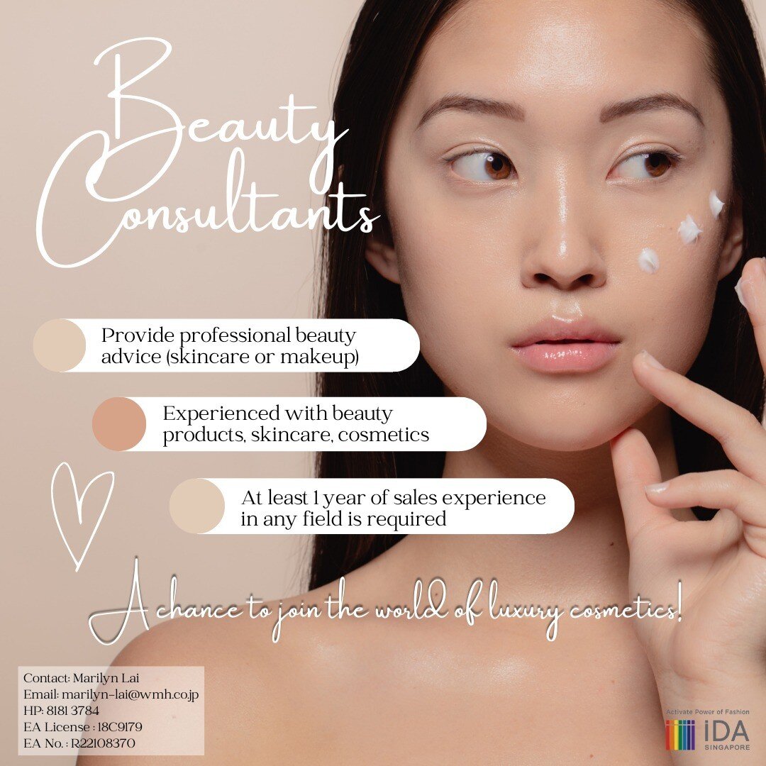 We&rsquo;re looking for Beauty Consultants to join our world-renowned European luxury fashion and beauty team! If you are passionate about the beauty industry and have experience in sales, send in your resumes today! Alternatively, head on over to My
