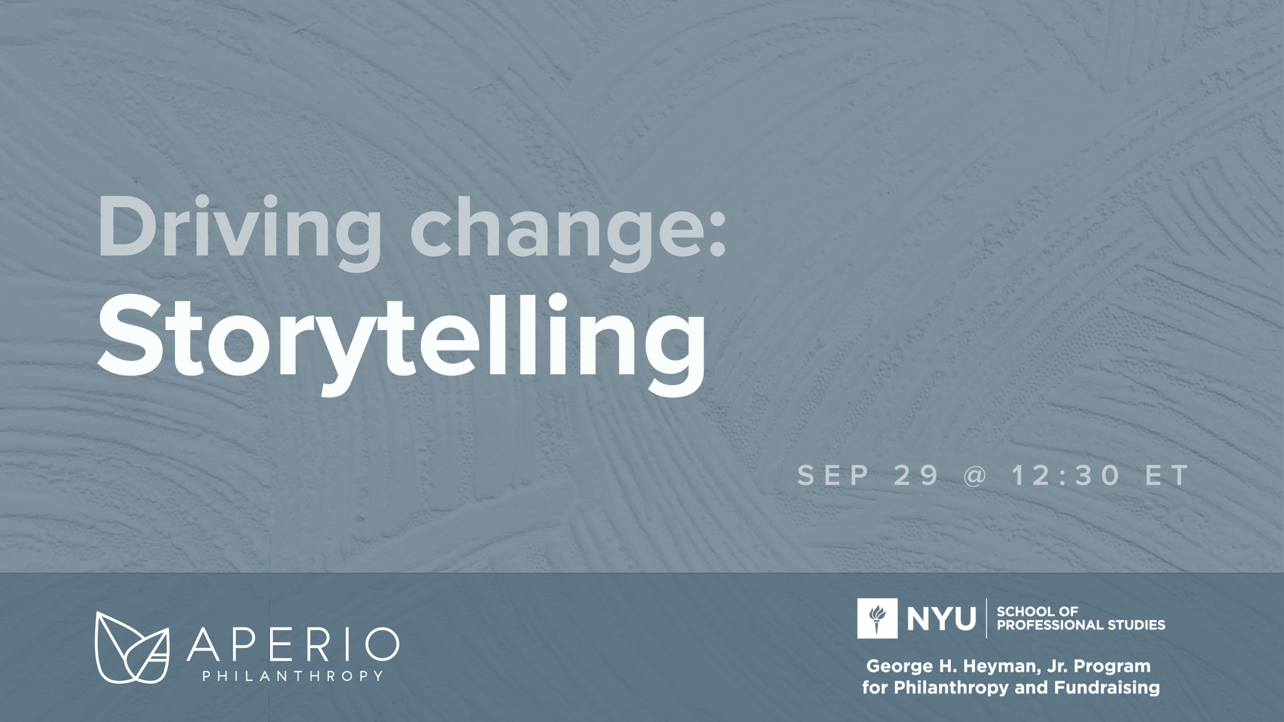 Driving Change Graphi Driving change: Storytelling — Aperio Philanthropy