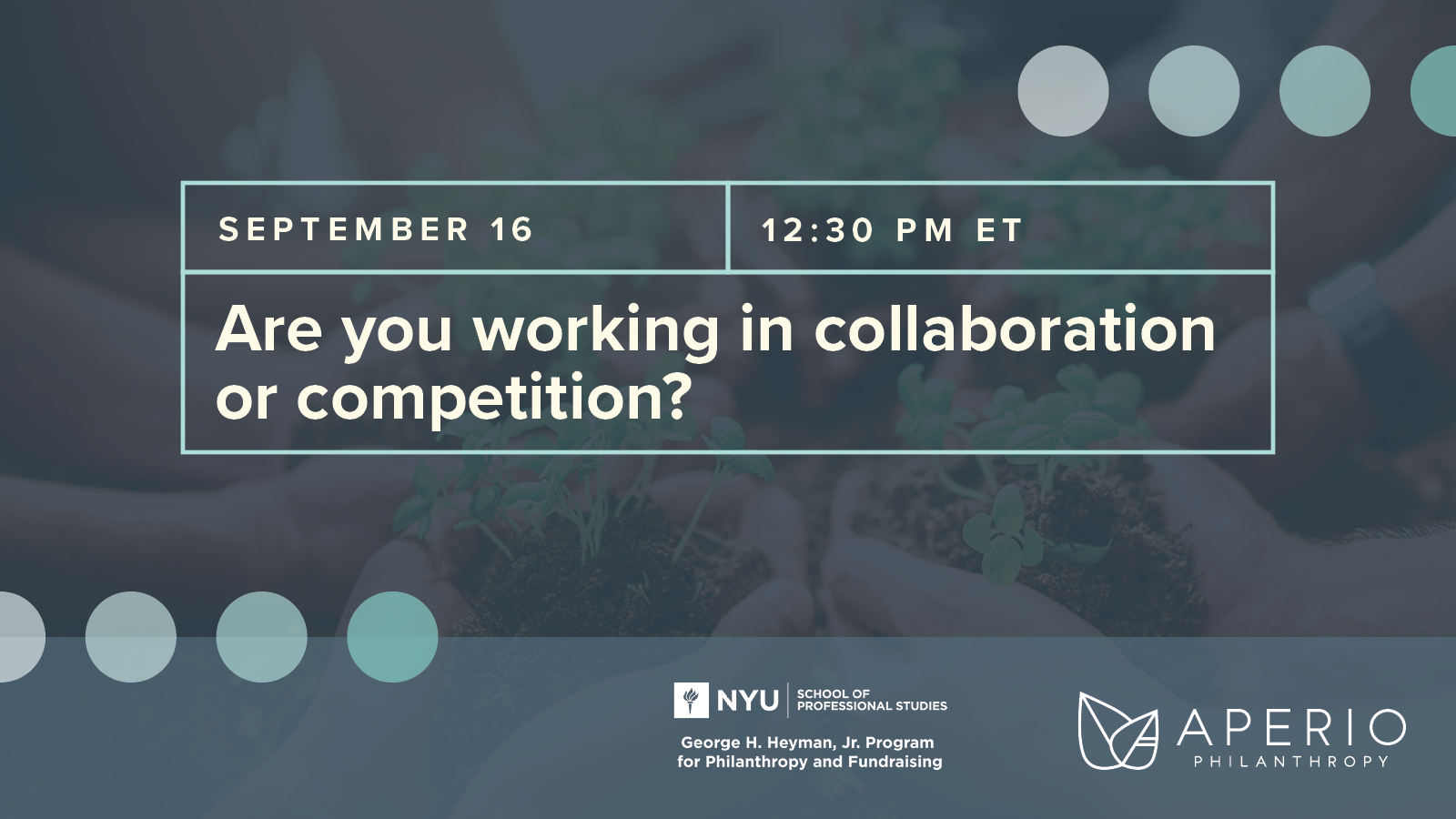 Are you working in collaboration or competition?