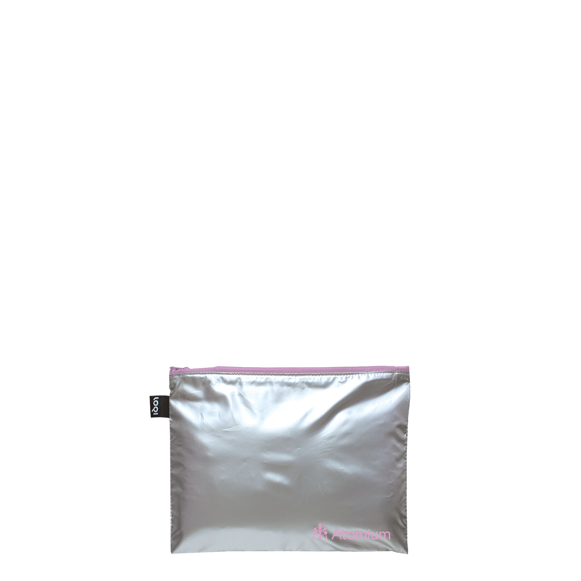 Atomium Silver Metallic Pouch - Pink