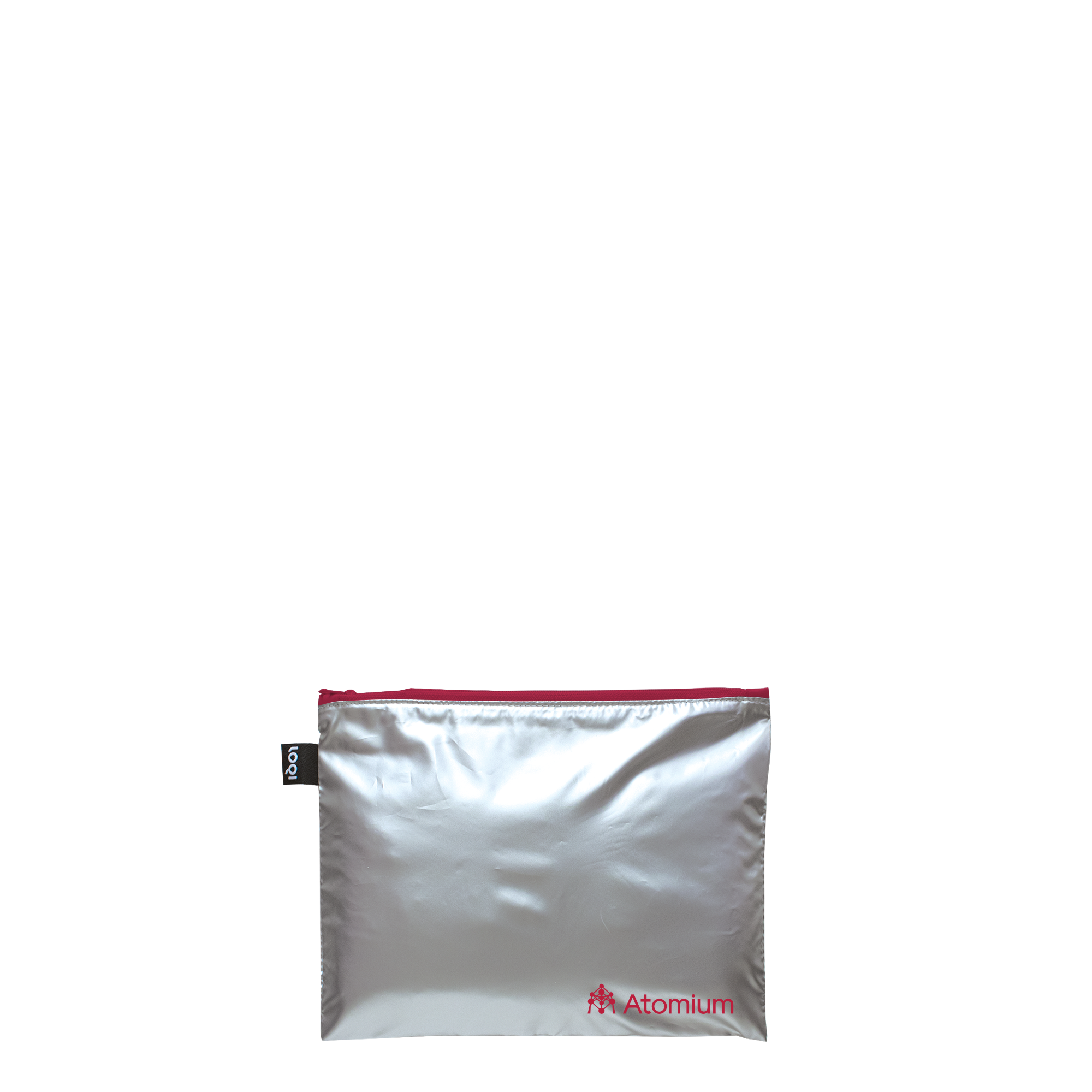 Atomium Silver Metallic Pouch - Intense Red