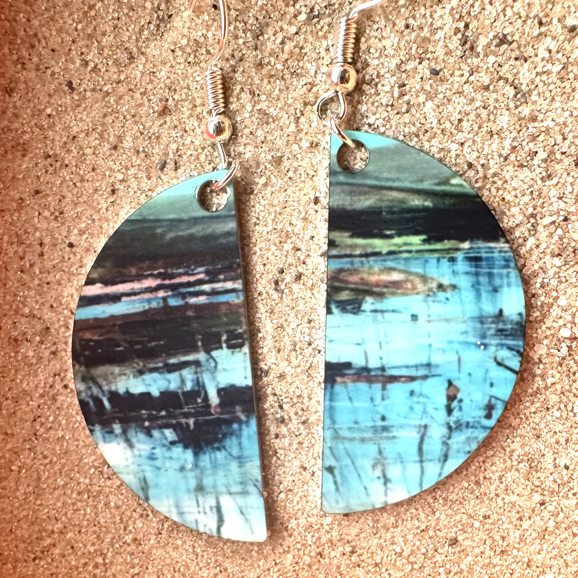 Cobalt Water Round Earring