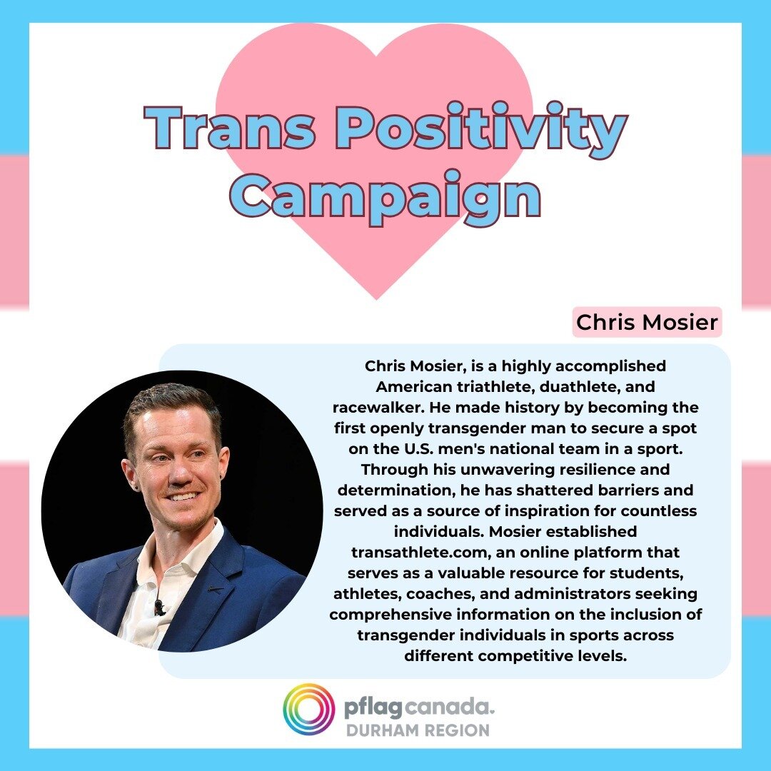 Chris Mosier, is a highly accomplished American triathlete, duathlete, and racewalker. He made history by becoming the first openly transgender man to secure a spot on the U.S. men's national team in a sport. Through his unwavering resilience and det