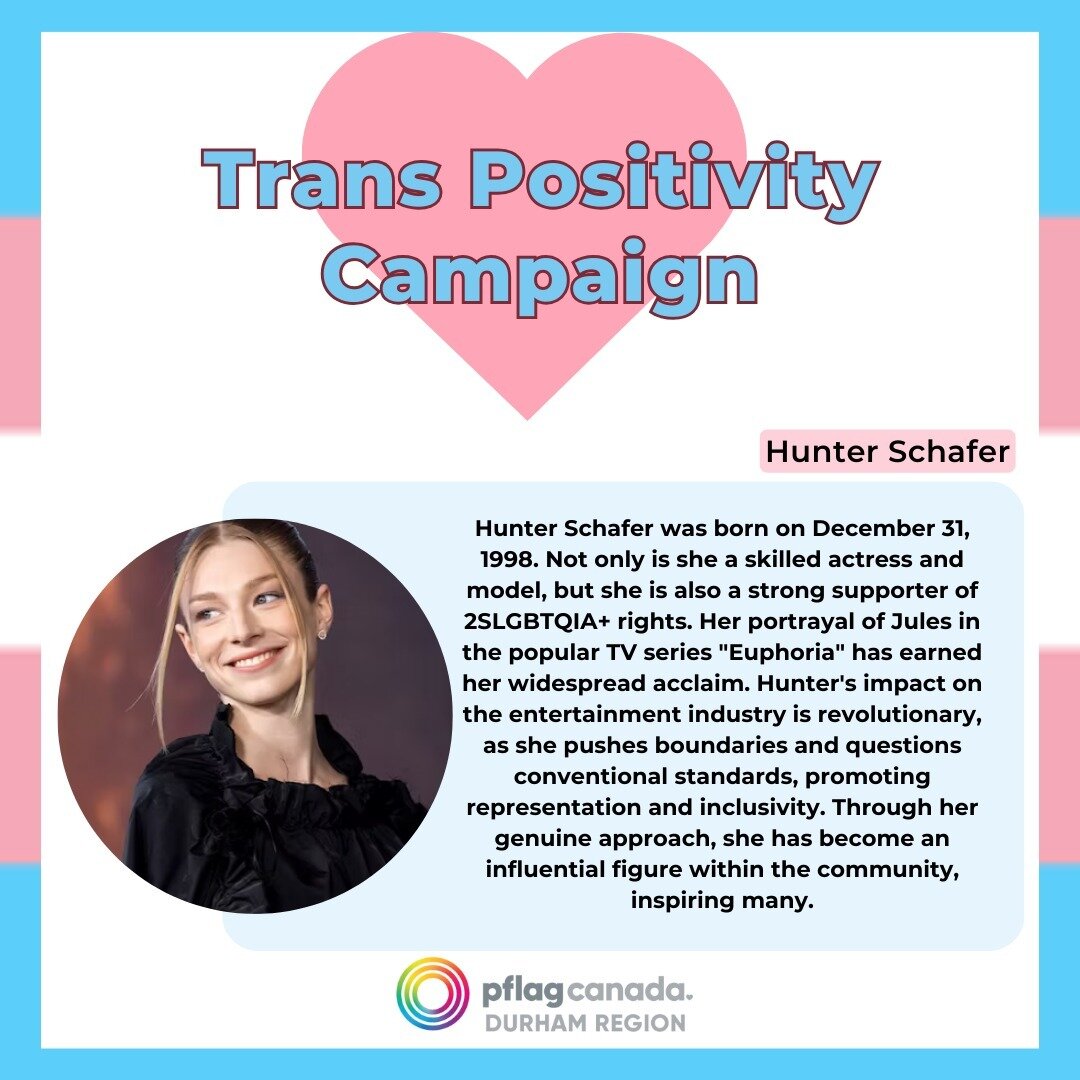 Hunter Schafer is a skilled actress and model, but she is also a strong supporter of 2SLGBTQIA+ rights. Her portrayal of Jules in the popular TV series &quot;Euphoria&quot; has earned her widespread acclaim. Hunter's impact on the entertainment indus