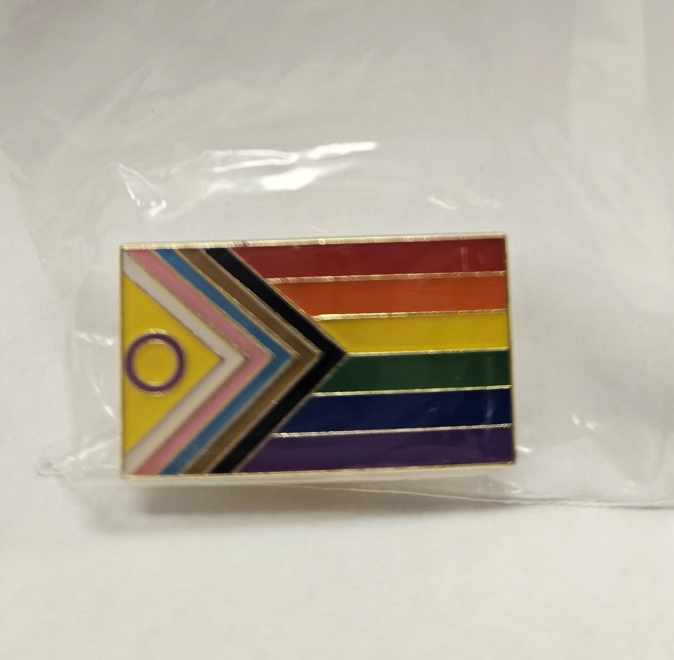New Progressive Pride Flag Enameled Pin — Pflag Durham Region