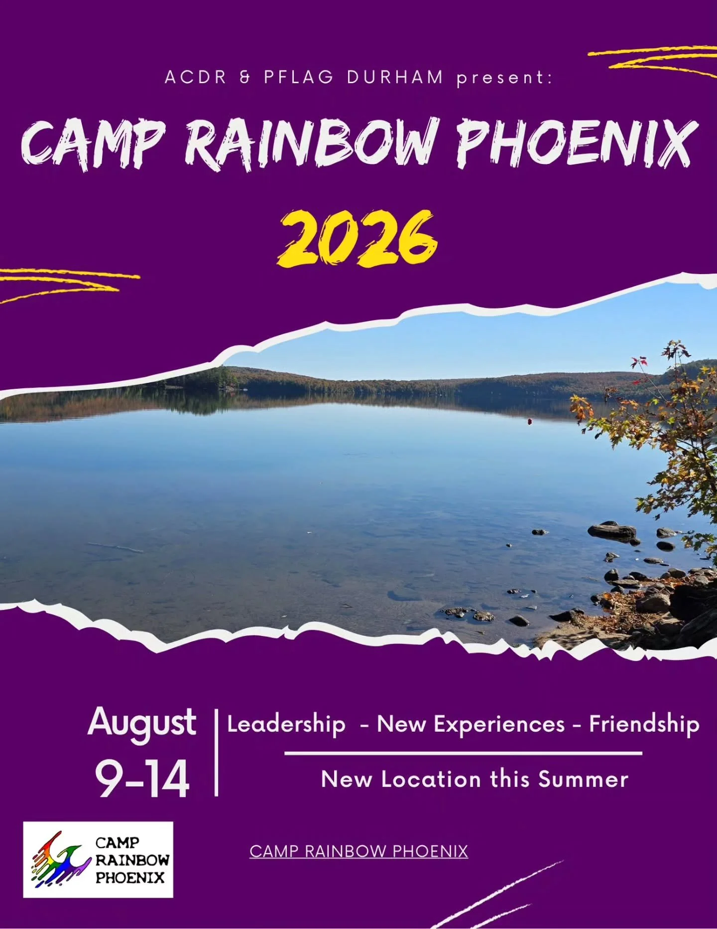 Camp 2026 date! One week only

Planning team is already getting things started. Thanks to our partner @acdryouth . Looking forward to a great summer at a new location!

#camprainbowphoenix #savethedate