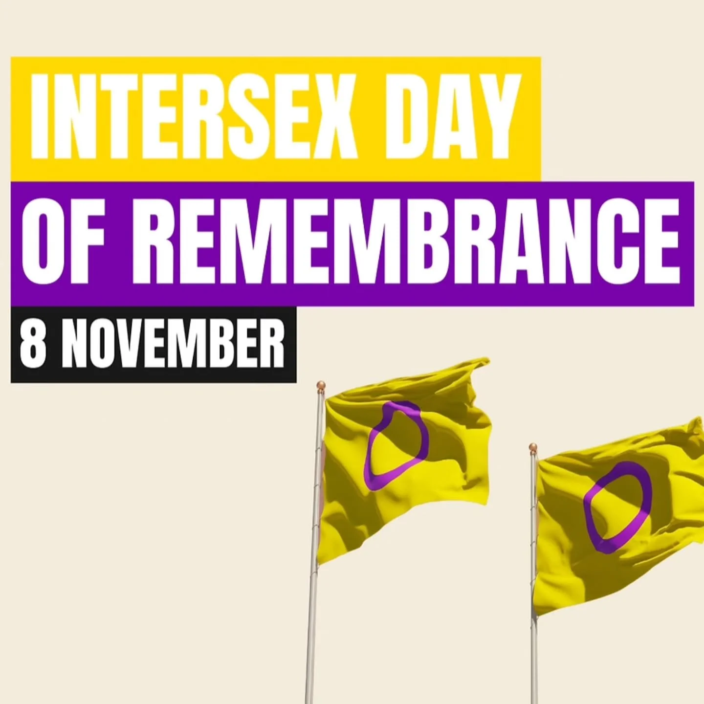 🌈💛 Intersex Day of Remembrance 💛🌈

Today, we honour and remember intersex people whose lives were lost due to discrimination, stigma, and medical violence.

Intersex Day of Remembrance (also known as Intersex Solidarity Day) is a time to reflect 