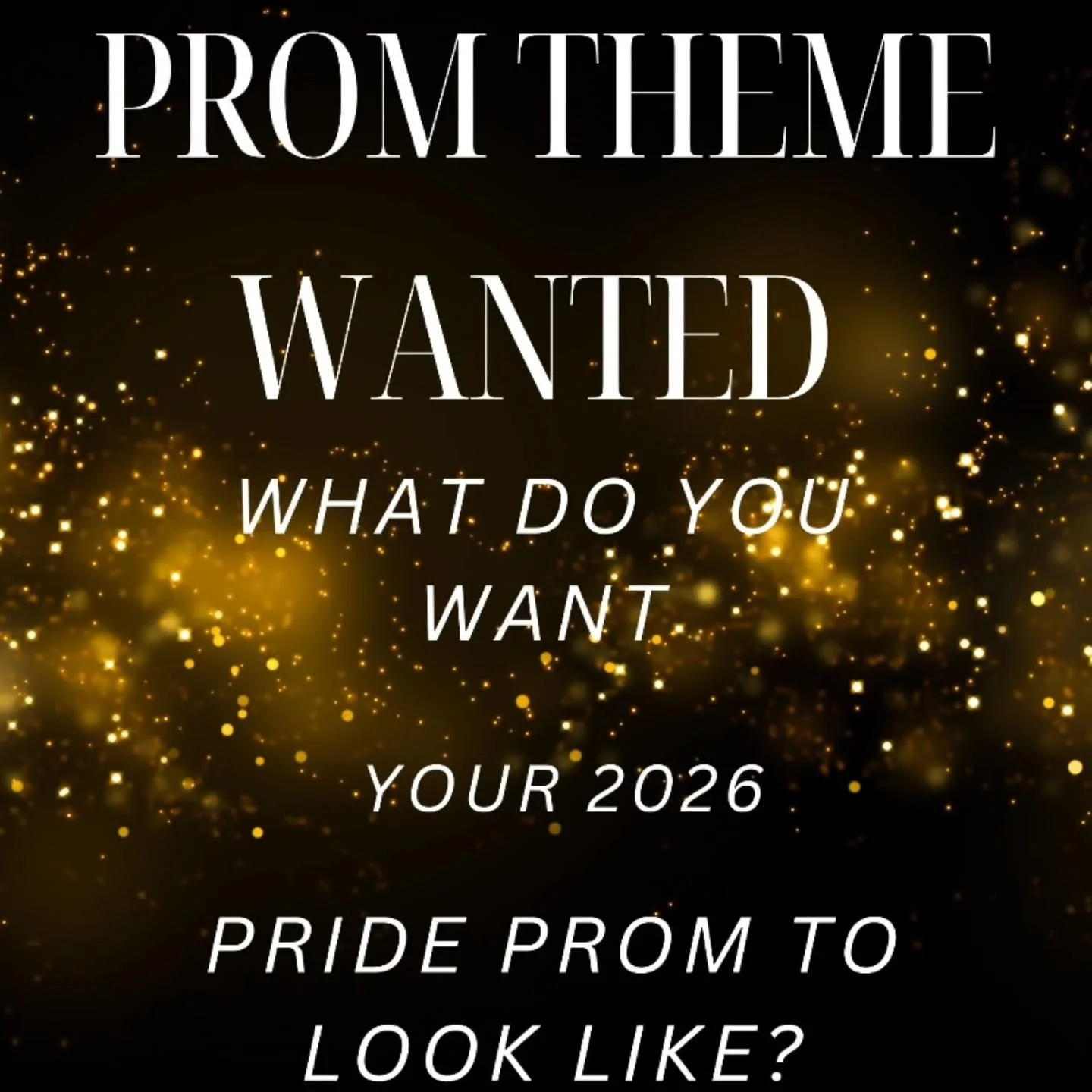 Please comment on this post with your Pride Prom theme suggestions! The committee is in planning stages and wants to hear your voice!
#prideprom #promtheme #getyourgrooveon