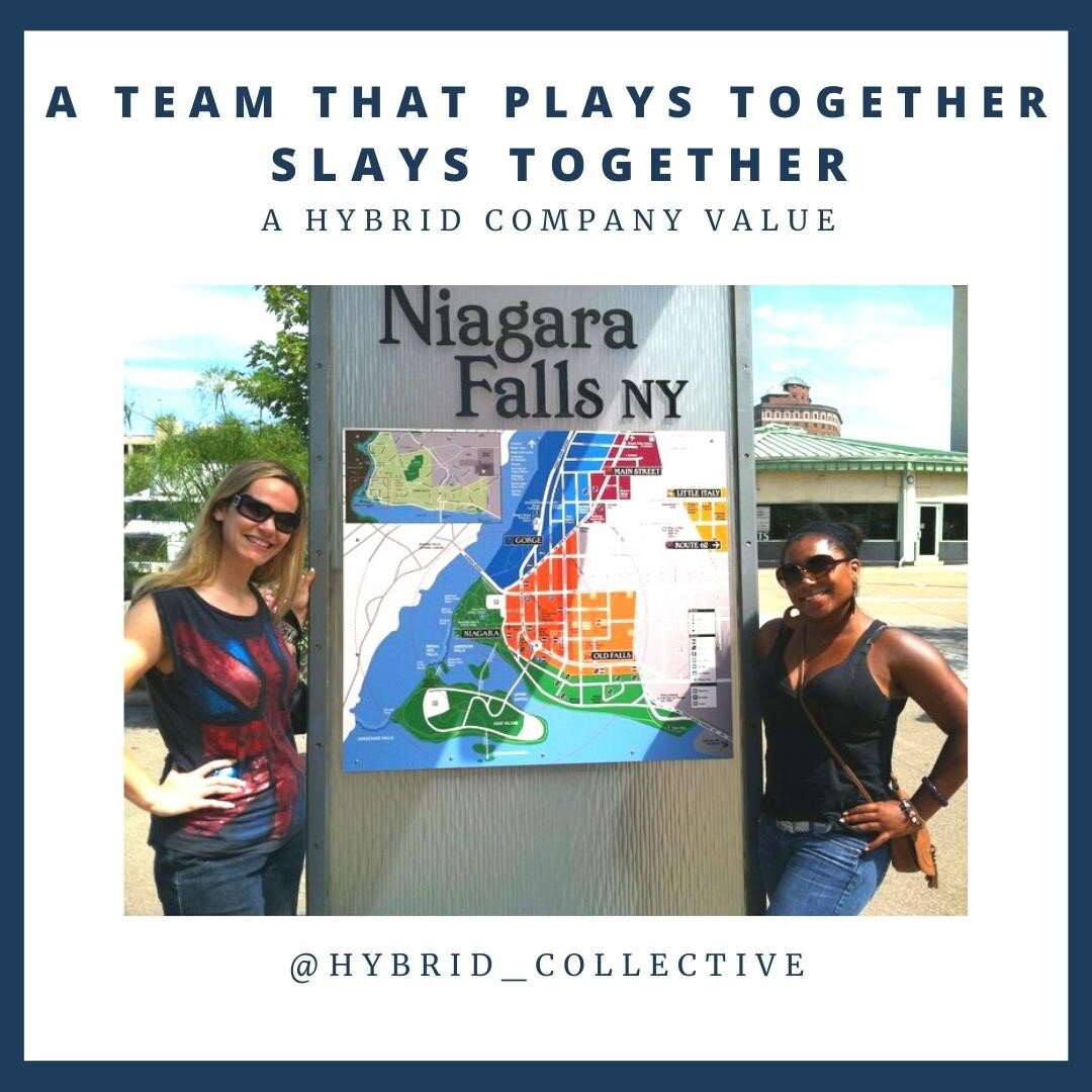 Check out Summer and Starr at Niagara Falls! (Yes, those are their real names 😀). ⁠
⁠
At Hybrid, we nurture staff relationships. ⁠
⁠
When clients say we are soooooooo nice, this is the secret sauce that makes it happen.