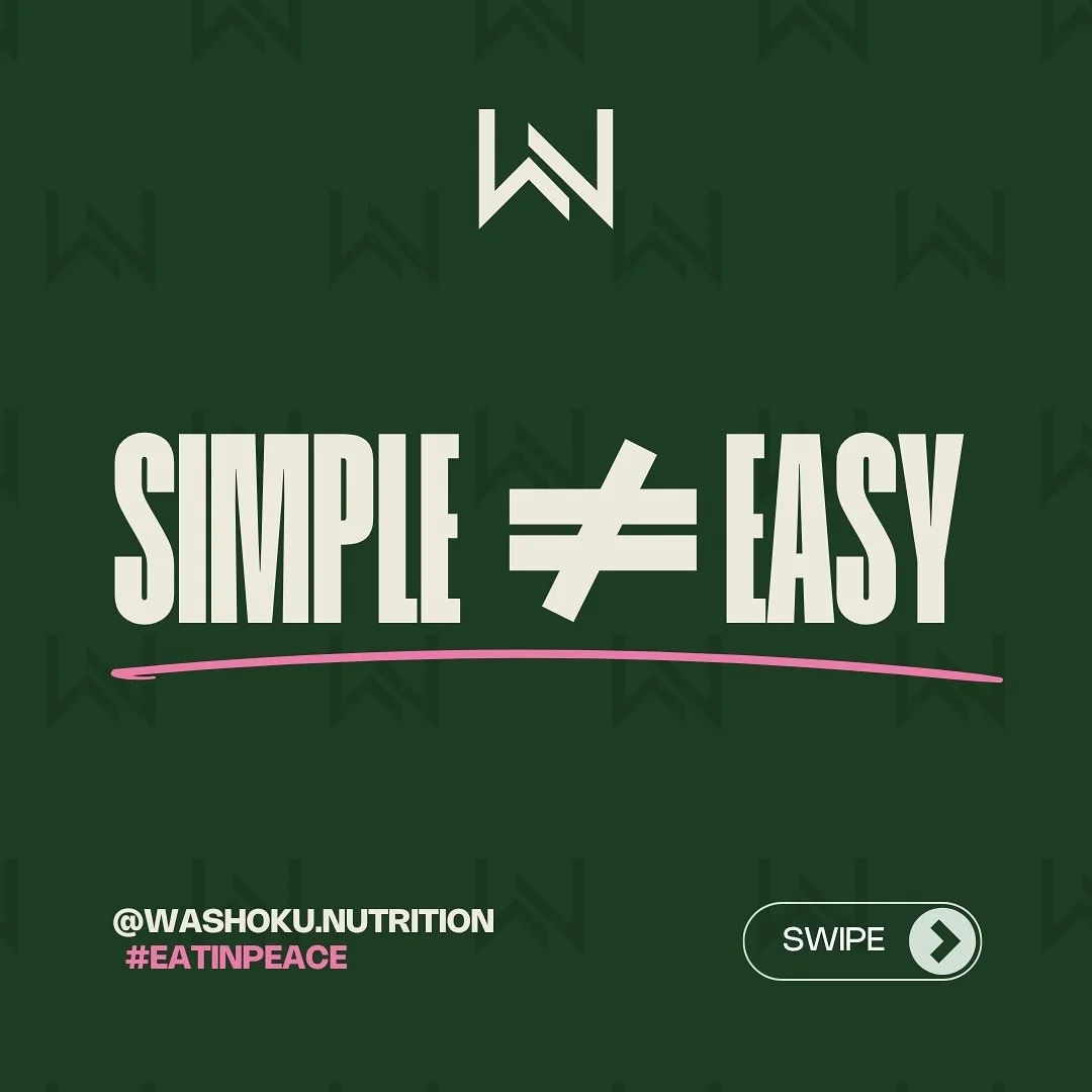 &lsquo;SIMPLE&rsquo; AND &lsquo;EASY&rsquo; ARE NOT THE SAME THING.

Choosing a goal, knowing the principles that govern the process of achieving that goal and planning the strategy are the simple part.

The application of these principles and implic