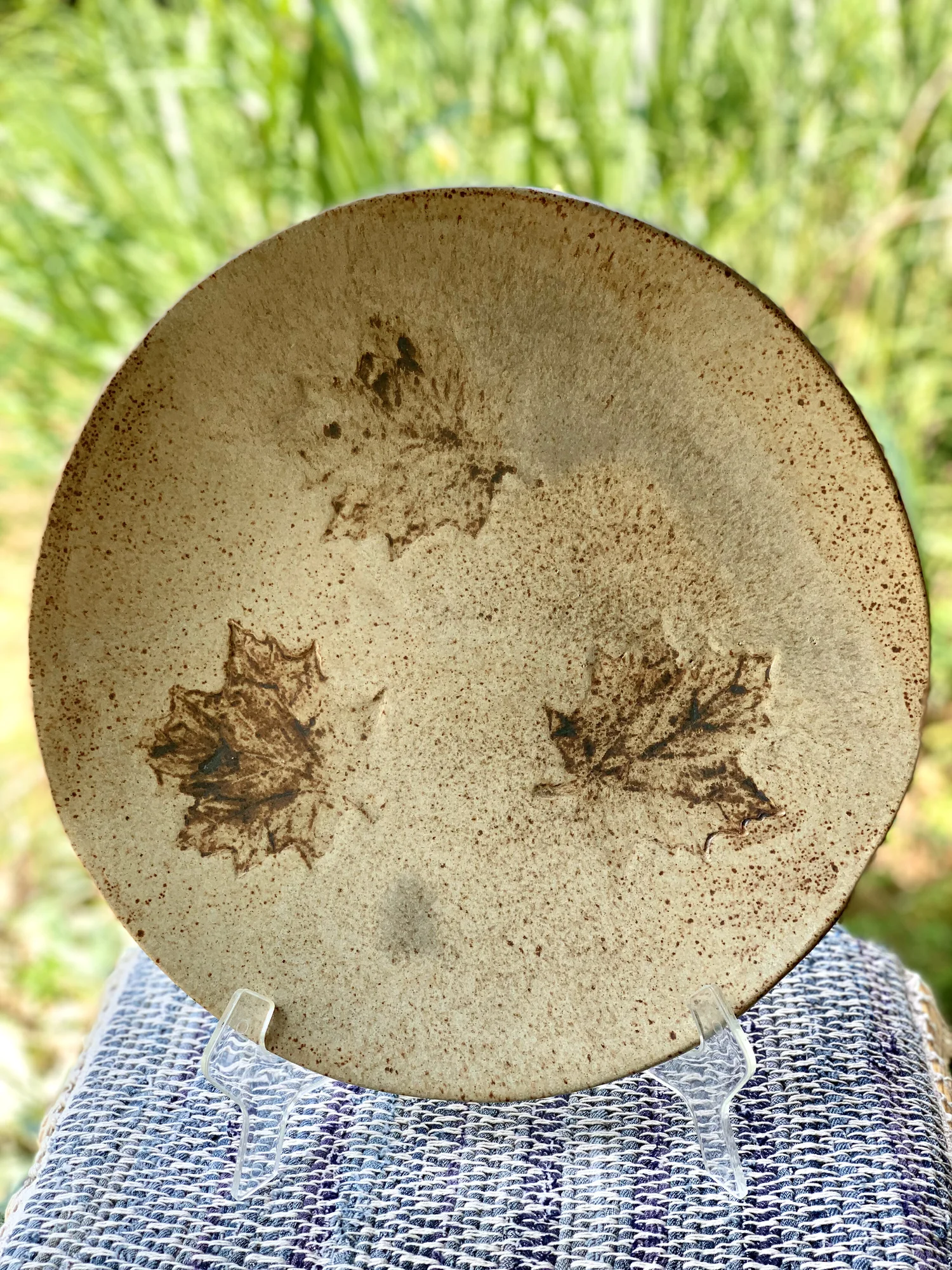Maple leaf platter — Riffle Pottery