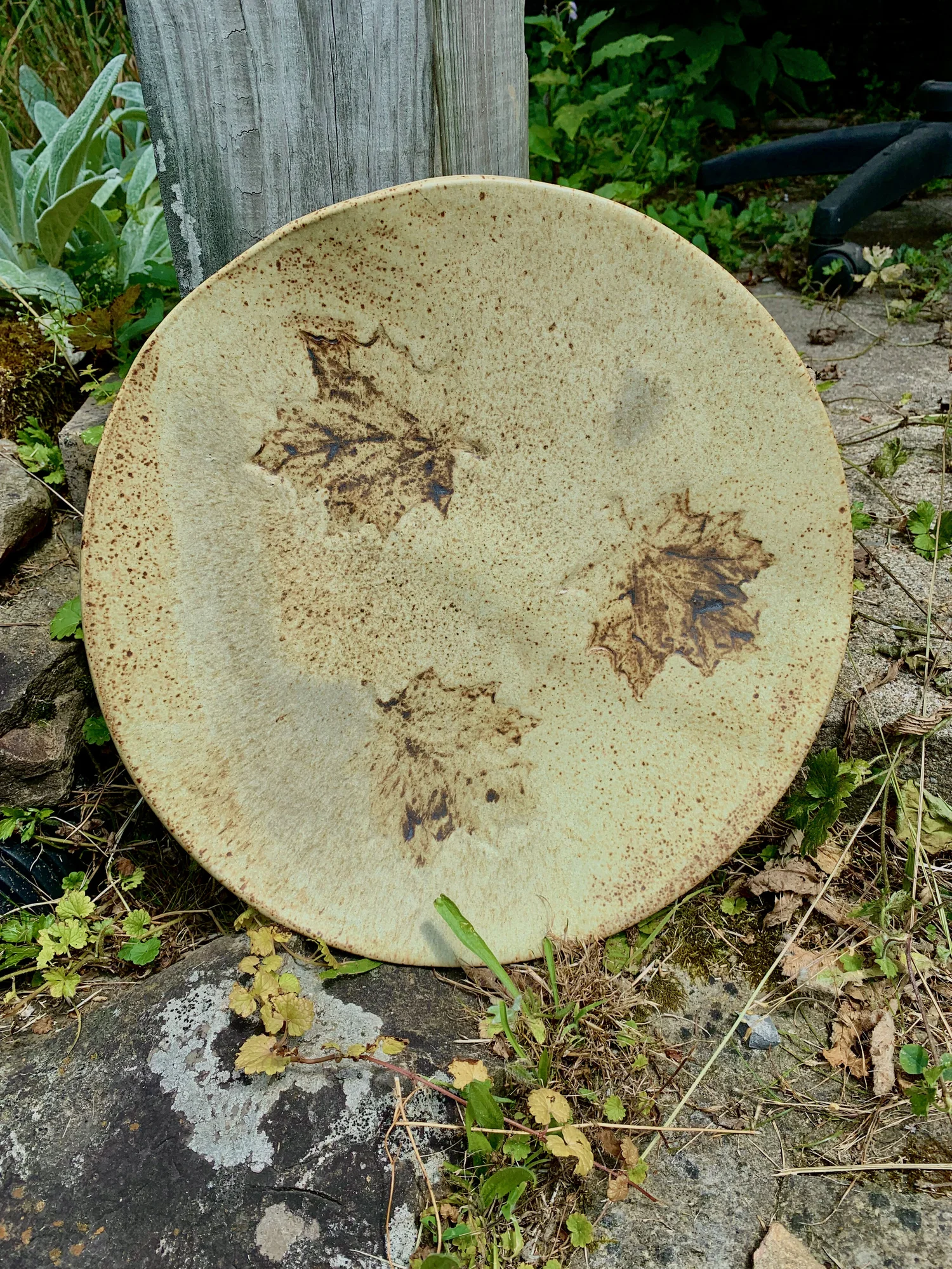 Maple leaf platter — Riffle Pottery