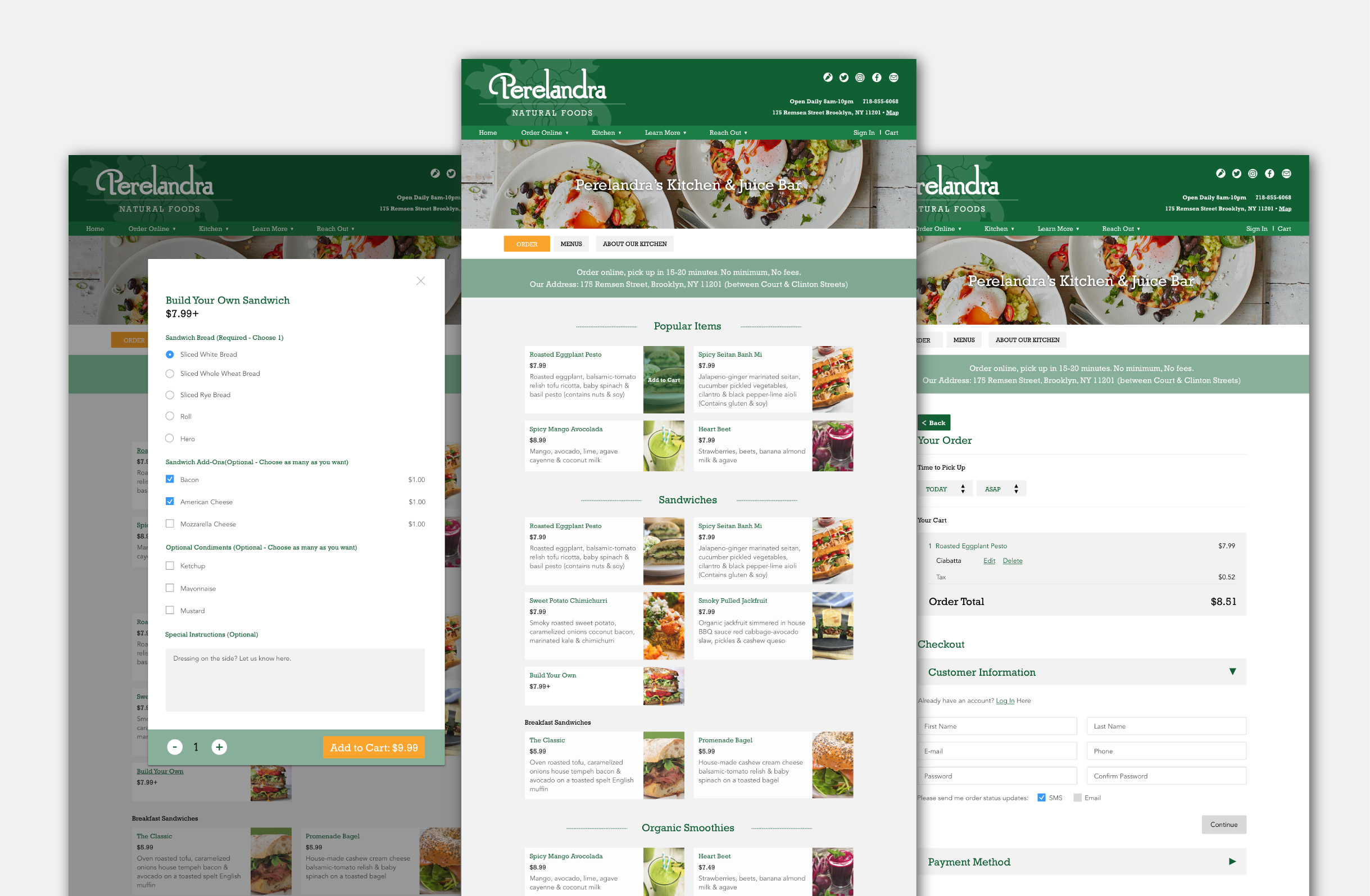 Perelandra Natural Foods (Client Project, 2018)Perelandra Natural Foods is an organic food store located in Brooklyn for 40 years. After a renovation of their kitchen and juice bar, they decided to offer customers  an online food ordering service wi…