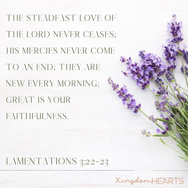 Thank you Jesus for a clean slate every morning! So grateful!

#kingdomheartsministries #longisland #womensministry #lovejesus #jesus #encourageoneanother #hopeinjesus #steadfastlove #faithfulness #hismercies