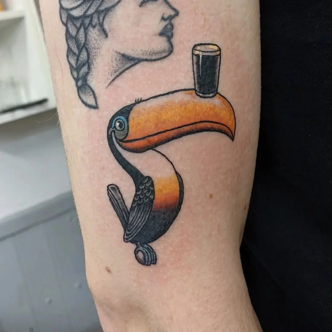 Guinness Toucan Tattoo