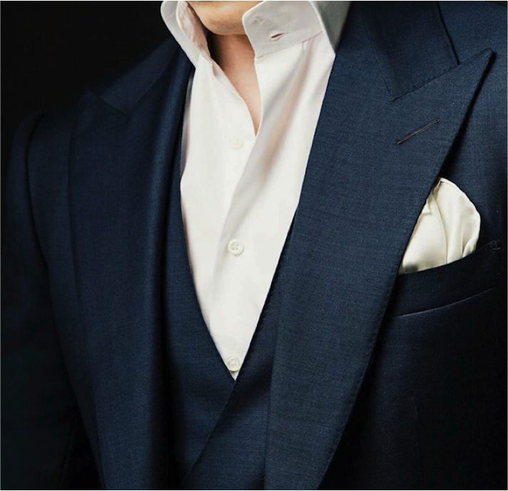 Open collar dress shirt