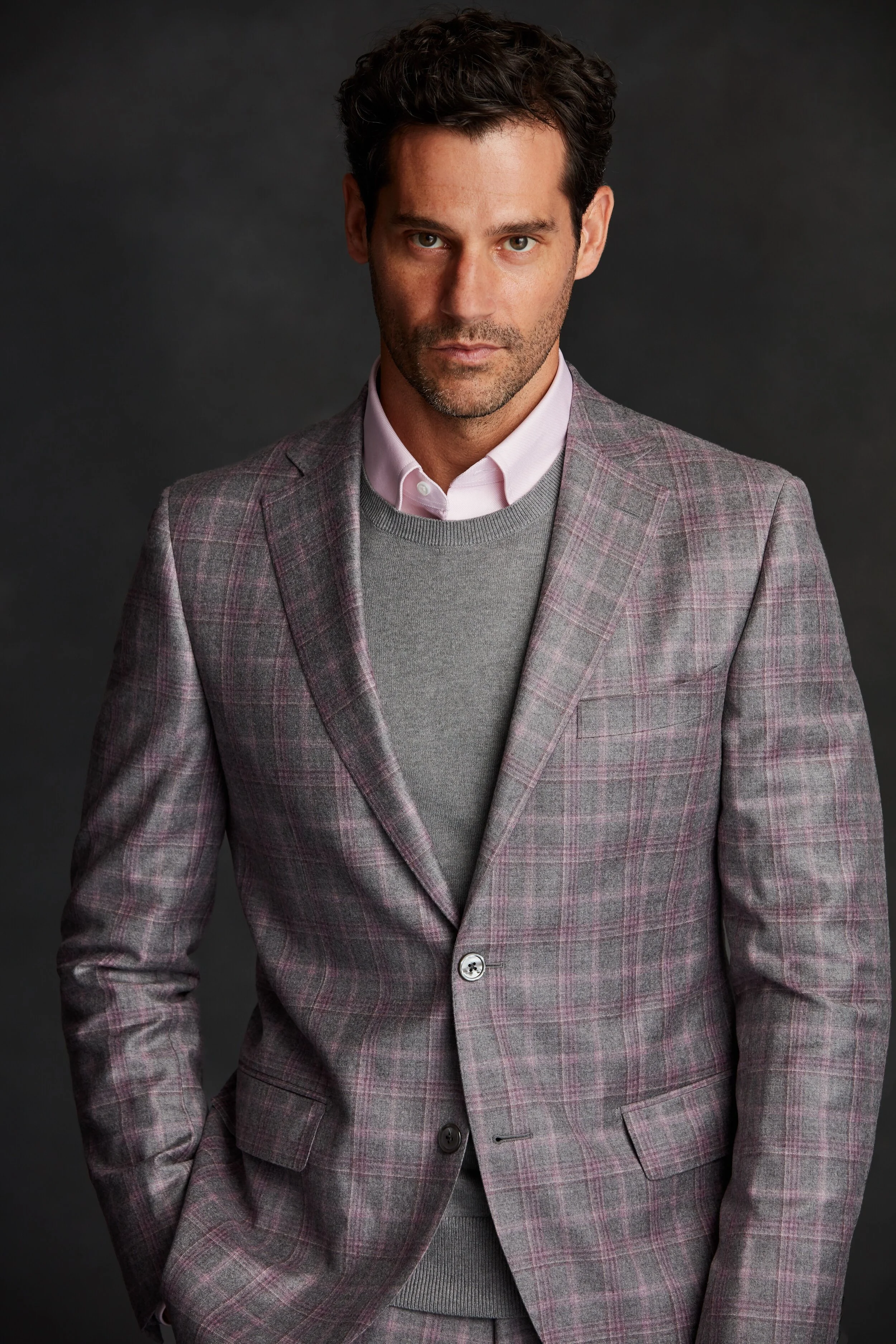 Sweater and blazer look for men