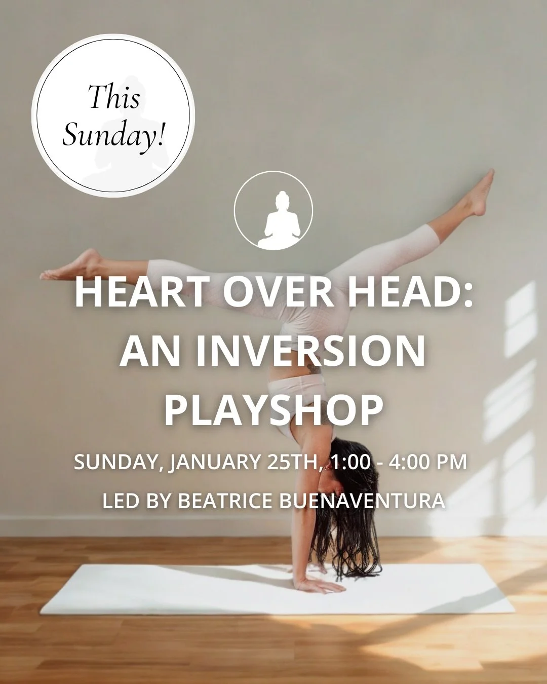This Sunday Beatrice is turning your world UPSIDE DOWN 🤸🏼 we&rsquo;ve got 7 spots left - comment WORKSHOP for the sign up link 🔗