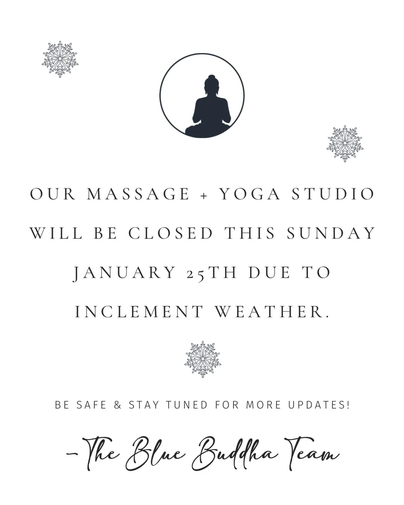 Stay safe for this Sunday&rsquo;s snowpocalypse, BB peeps! ❄️🩵