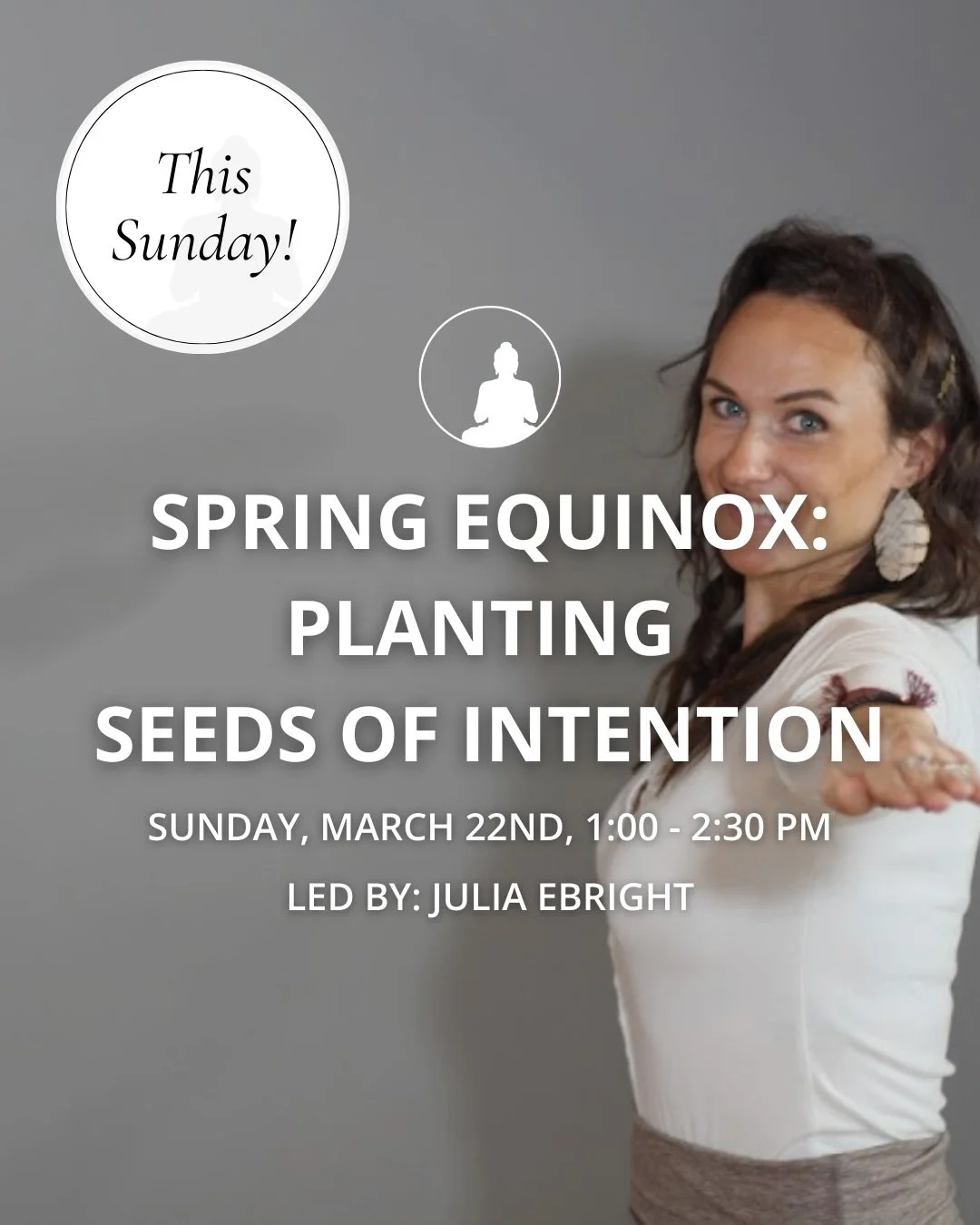 Join us this Sunday celebrating the Spring Equinox with Julia (finally!) 🌸🌷🌺🪷🌼🌞💛

Comment WORKSHOP for the sign up link - we&rsquo;ve got a few spots left!