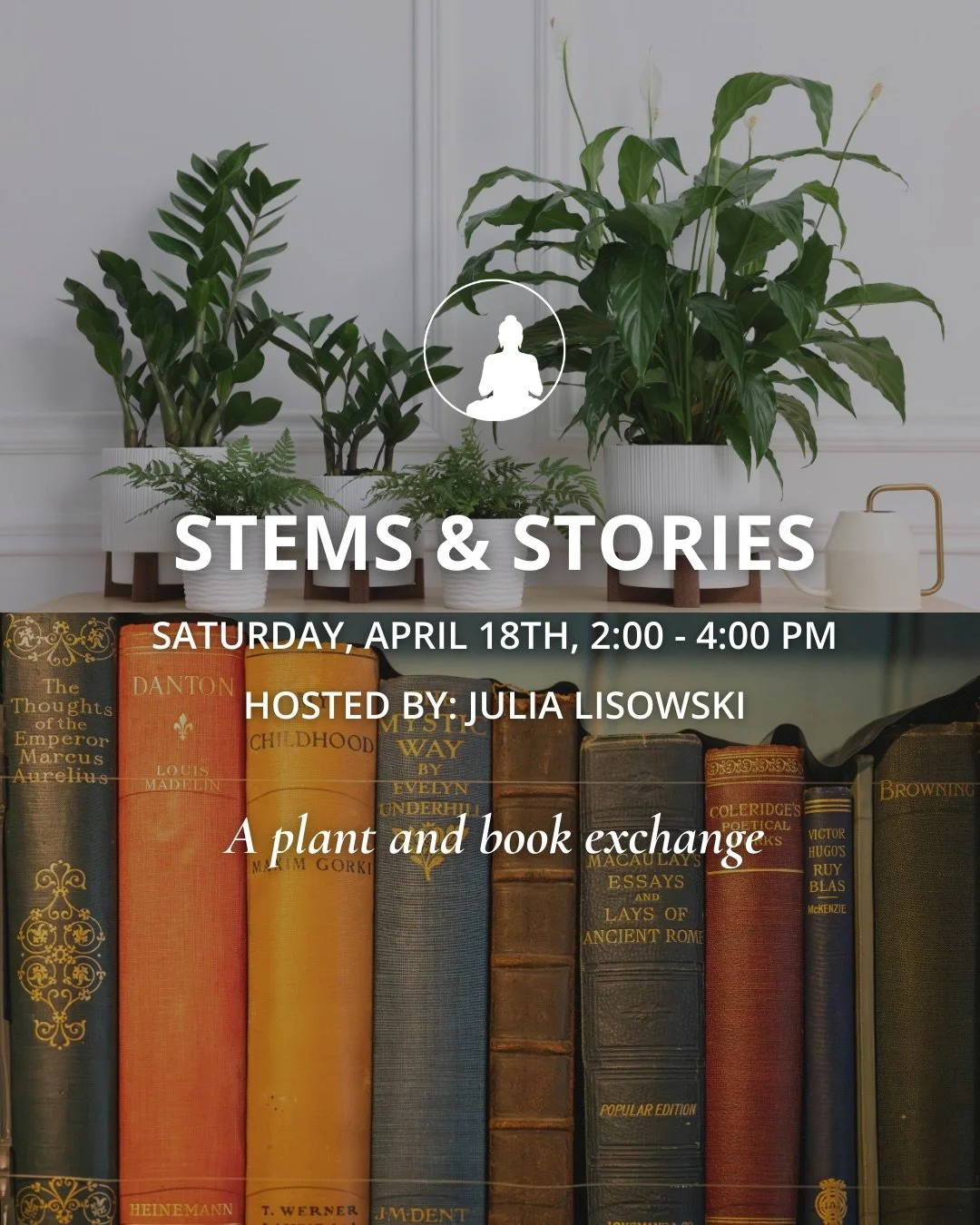 Join us for a plant and book exchange on 4/18 💚🪴📚

Comment WORKSHOP for the sign up link 🔗