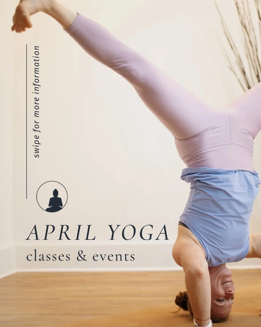 April is almost here!! Join us on the mat and feel rooted in YOU. It&rsquo;s your time to blossom. 🌸