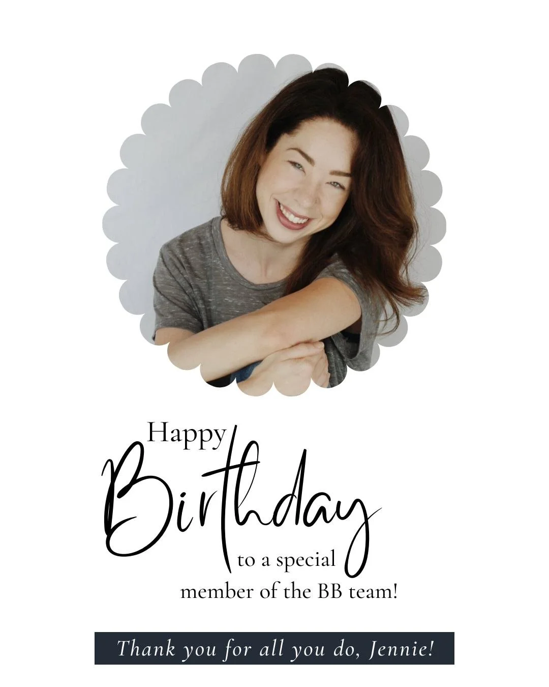 Happy birthday to one of our incredibly skilled massage therapists, Jennie! ✨

Thank you for all that you do for BB. You are such a valuable part of the team and we appreciate you so much! 🌟 Have a wonderful birthday 🎁

@j_prange