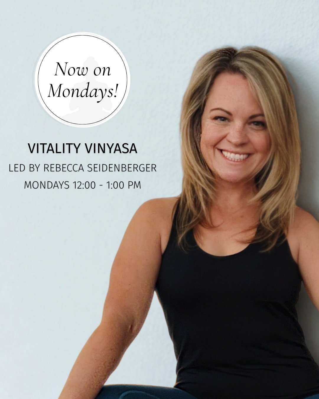 Vitality Vinyasa is now on Mondays 12-1 pm with Rebecca - in addition to Wednesdays 12-1:15 pm with Beatrice 🩵

More chances to move your body and fan your inner flame. 🔥