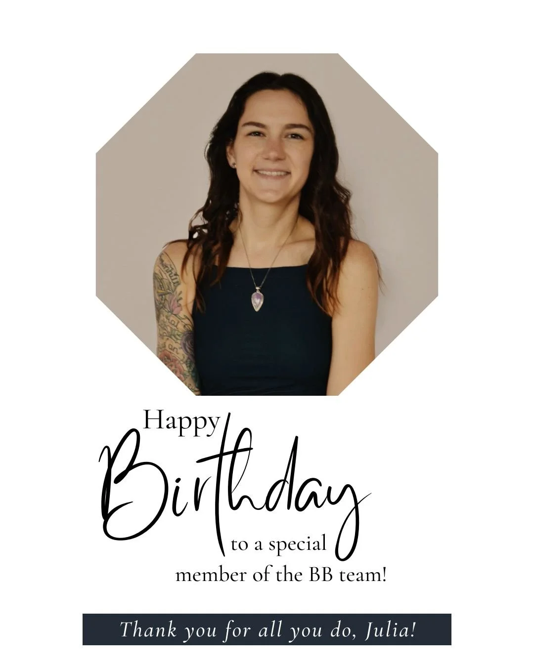 Happiest of birthdays to one of our wonderful yoga teachers, Julia! 🩵

Thank you for all you do for Blue Buddha. Your light brightens any room you're in. ✨ Cheers to many more years 🎉

@2ndhandsalutation