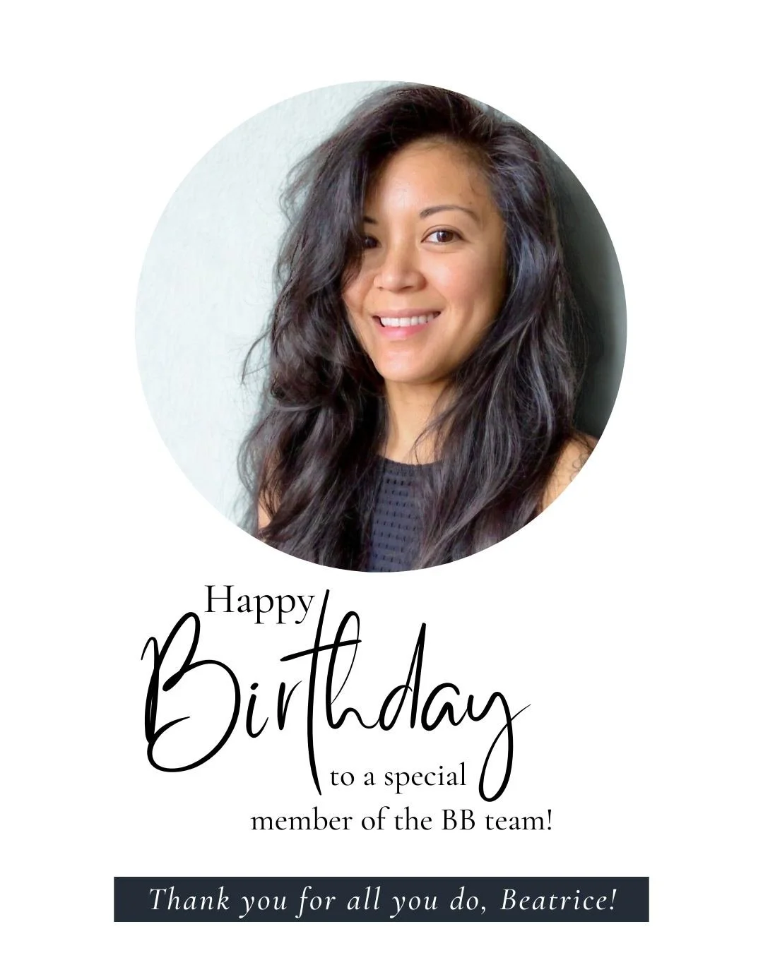 Happy B day to BB's very own BB - Beatrice Buenaventura! ☺️🩵

We're so grateful to have you on the team and for your incredible talent and presence. To many more years! 🎉

@wabea_sabea