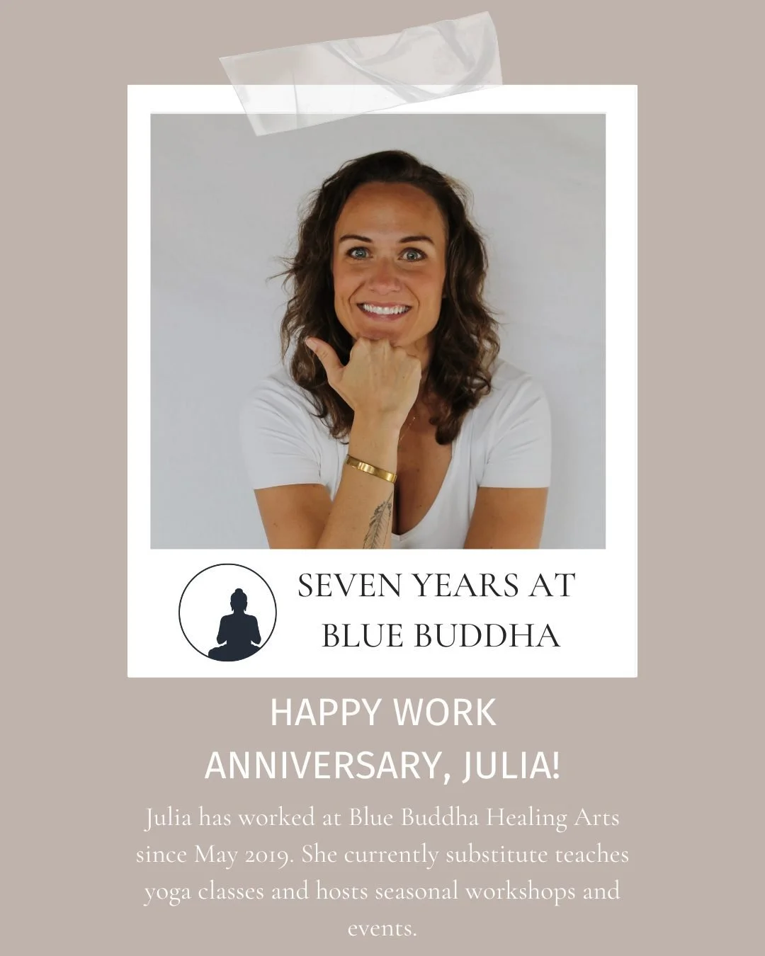Happy SEVEN years at Blue Buddha to Julia! We're so lucky to have you on the team - here's to many many more!! 🥳🩵✨

@bright.body.soul