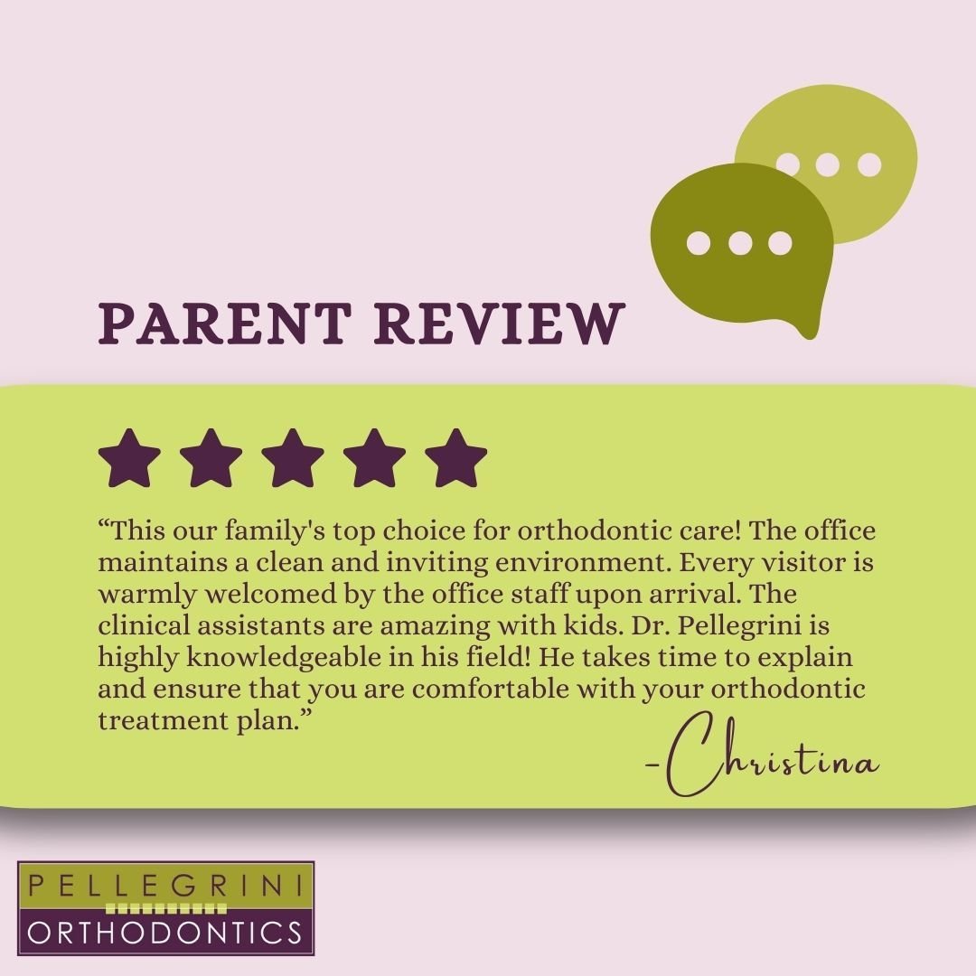 Wow! This 5-Star review from Christina on Google really made us smile! Submit you positive reviews to Google or Yelp for a chance to be featured on our next #feedbackfriday post! #pellegriniorthodontics #smilesforlife #everettbraces #invisaligndiamon