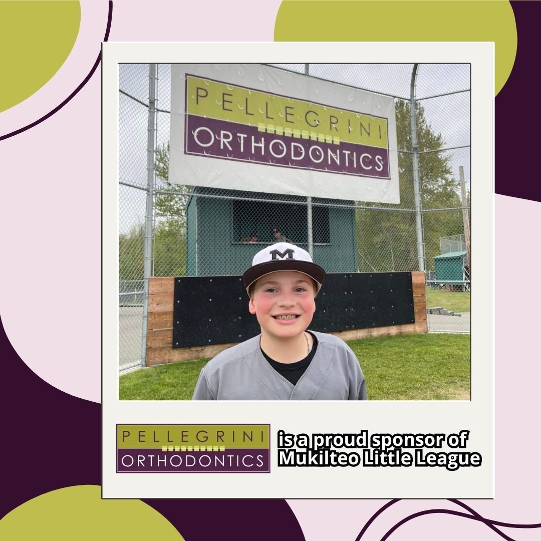 Our patient Leland sent us this awesome photo of him rocking his new braces at the ballpark! Pellegrini Orthodontics is a proud sponsor of  Mukilteo Little League and many other local sports teams. Dr.Pellegrini's favorite sport is baseball and we th